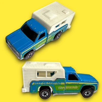 Original 1974 Hot Wheels Redline Keep On Camping Pickup Truck Camper Mattel 70s - Image 1 of 4