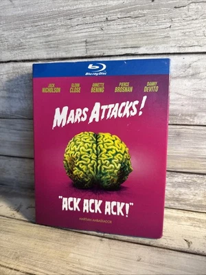 New! Mars Attacks! (Blu-Ray, 1997) Sealed With Rare OOP slipcover Ships Free - image 1 of 4