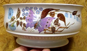 1 Denby LORRAINE stoneware 8.5" round vegetable serving bowl -butterflies - Picture 1 of 6