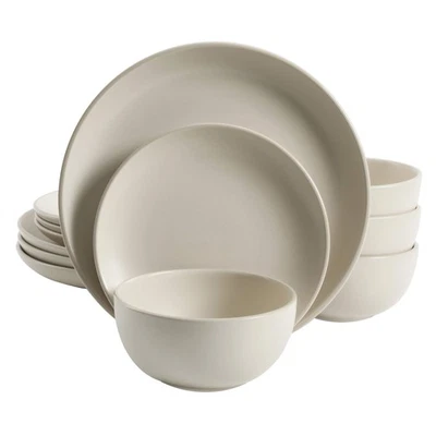 Gibson Home Rockaway round Stoneware Dinnerware Set, Service for 4 (12Pcs), - Image 1 of 4