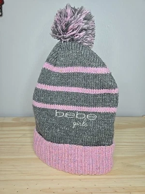 Gorro efeito glitter rosa e cinza Bebe para meninas - Imagem 1 de 4