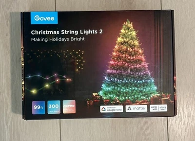 Govee Christmas Lights 2, RGBWIC 99FT 300LEDs Holiday String Lights - New in Box - Image 1 of 4