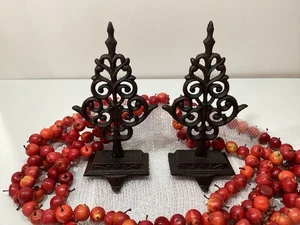 PAAR Vintage Weihnachtsstrumpfhalter GUSSEISEN 9" hoch - Bild 1 von 5