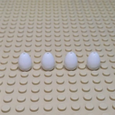 New LEGO parts 4pk round egg pack 24946 white Egg with Small Pin Hole - image 1 of 3