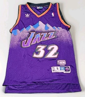 Karl Malone Utah Jazz #32 Jersey - Adidas NBA Hardwood Classics - Size Small - Image 1 of 2