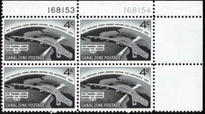 Canal Zone Stamp Scott # 157 Plate Block Mint NH - 4 Cents Thatcher Bridge Issue - Picture 1 of 1