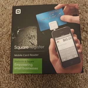 Quadratischer Kreditkartenleser Kontaktlos Schwarz Chip für iPhone iPad und Android Neu - Bild 1 von 6