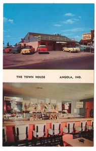 Chuck Priest's Town House, Angola Indiana IN Vintage Chrom Postkarte - Bild 1 von 2