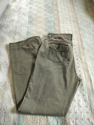 Pantalones de mezclilla STAMP 10 corte bota solapa bolsillo para mujer talla 8 color verde  Foto 1 de 4