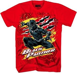 Marvel Avengers ☆ Black Panther Boys' Panther Party T-Shirt ☆ Sizes 4-16