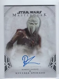 2018 Star Wars Masterwork autógrafo Robert Nairne Rainbow foil 02/50 - Imagen 1 de 1