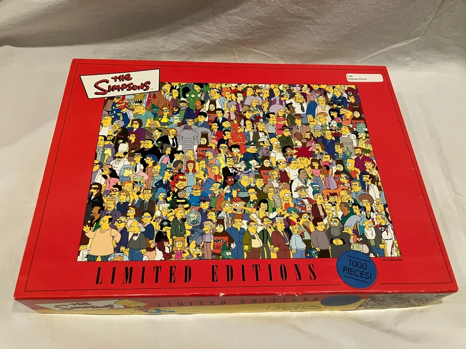2001 The Simpsons Characters Limited Edition 1000pc Puzzle COMPLETE - Image 1 of 1