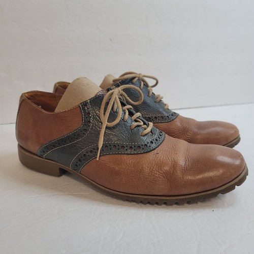 Mocassini Oxford Clarks da uomo in pelle bicolore taglia 8 Academia Oldey Moneypunk