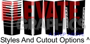 2019-2023 Fits Ford Ranger Graphics Warp Hood Vinyl Stripes 3m Decals Stickers - Picture 1 of 15