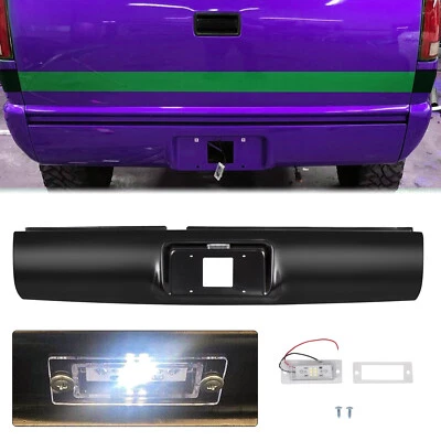 Rear Bumper Roll Pan w/LED License Lamp For 1994-2003 Chevy GMC S10 Sonoma - Image 1 of 4