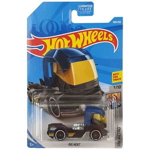 Hot Wheels RIG HEAT Semi Truck HW Metro Blue Black 168/250 2017 NEW Sent In Box - Picture 1 of 6