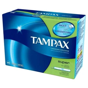Tampax Super Absorbency Tampons Cardboard Applicator Leakguard Unscented 40ct - Picture 1 of 1