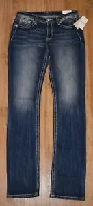 Jeans donna Miss Me vita media dritto elasticizzato effetto invecchiato 32x37 nuovo con etichetta - Foto 1 di 14
