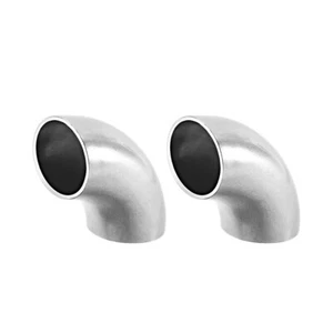2pcs Stainless Steel 304 Pipe Fitting 90 Degree Elbow Butt-Weld 1"OD 1.5mm Thick - Picture 1 of 4