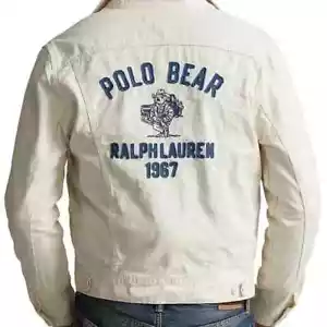 $298 Polo Bear Ralph Lauren Country Bear Embroidered Trucker Jacket Men XXL 2X - Picture 1 of 17