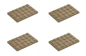 4 nuevas placas LEGO Dark Tan 4x6 3032 panel plano edificio ciudad creador placa - Imagen 1 de 6