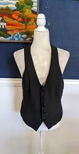 Apt. 9 Black Sleeveless Stretch Polyester Bland Vest Sz Large L - Picture 1 of 10