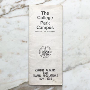Vintage 1979-1980 University of Maryland College Park UMD Parking Regulations - Picture 1 of 11