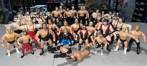 VTG 90'S Lot of 38 O.S.F.T.M WCW WWE/WWF/ECW Wrestling Action Figures & Rings + - Picture 1 of 8