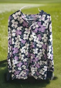 Strictly Scrubs Stretch Purple -Long sleave with front pockets -Women's Med. NEW - Picture 1 of 13