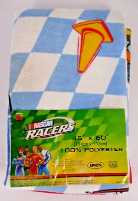 2000 Nascar Racers Kids Racing Blanket Fox Cartoon NEW Unused 45” X 60” Made USA - Image 1 of 4