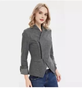 New Cabi Jacket Womens Small Rebel Moto Asymmetrical Full Zip Classic 3556 - Picture 1 of 11