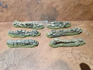 Games Workshop Sand Bag Barriers Long OOP aegis Defense Line - Picture 1 of 1