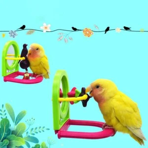 Bird Mirror Interactive Bird Mirror with Perch Bird Toys Swing Bird for Cage - Picture 1 of 15