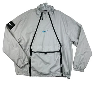 Nike Jacket Mens XL Air Gray Packable Pullover Windbreaker Pockets Reflective - Picture 1 of 15