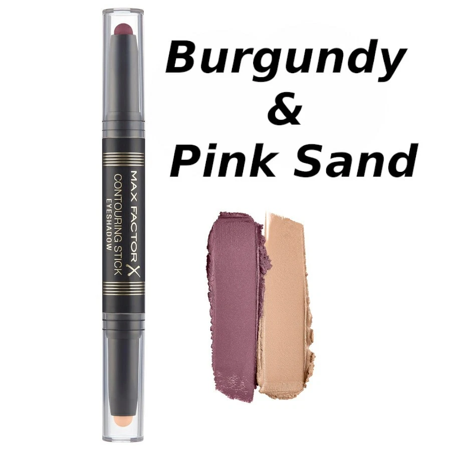 4 × Max Factor USA Contouring Stick Eyeshadow - Burgundy & Pink Sand - Image 1 of 1