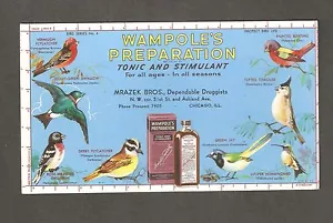 Vintage Wampole's Preparation Tonikum Stimulans Tintenlöscher Mrazek Drogist Chicago - Bild 1 von 2