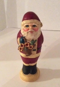 Klaus Kwickl Santa LeFleur Figurine Enesco 4.5” Flower Basket Surprise Santa - Picture 1 of 10