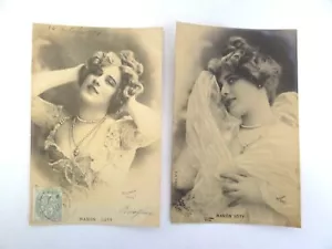 Französische signierte Kabarett Postkarten | Manon Loty Madame Amelie Castel von Reutlinger - Bild 1 von 12