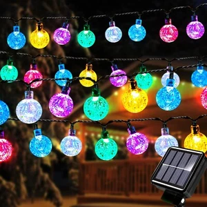 Outdoor Solar Powered 60 LED String Light Garden Patio Yard Landscape Lamp Party - Picture 1 of 55