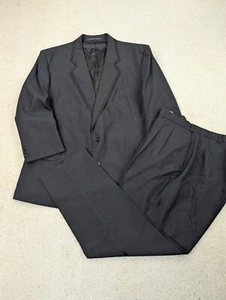 Alexandre Tuxedo Mens 46S 39x30 Black Wool 2 Piece Suit Jacket Pants England UK - Picture 1 of 22