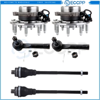 6x Kit de dirección exterior interior delantero enlace extremo barra de acoplamiento para GMC Sierra 2500 1999-2000 Foto 1 de 4