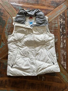 Columbia Chaleco Acolchado Omni Heat Mujer M Blanco Capa Ligera Otoño Invierno Usado en Excelente Condición - Imagen 1 de 9