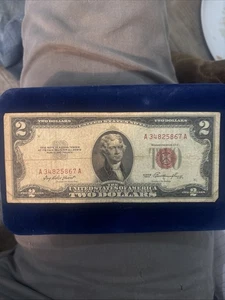 🔥1953 $2 Bill Red Note Rare Spacing Error With Secretary Of State Signature!! - Picture 1 of 2