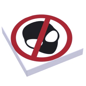 No Aliens Sign (2x2 Tile) made using LEGO parts - Picture 1 of 1