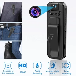 1080P HD WiFi Mini Cámara Cuerpo de Policía 180° Audio Video Grabadora DVR IR Cámara Nocturna - Imagen 1 de 22