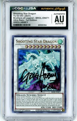 CGC Auto 10 Greg Abbey Shooting Star Dragon BROL-EN071 Brothers of Legend 1st Ed - Image 1 of 2