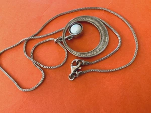VTG shaBlool DIDAE Israel 925 Sterling Silver shadow box Pearl pendant Necklace - Picture 1 of 12