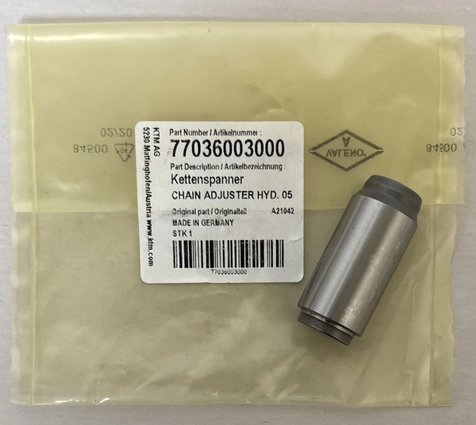 Tensor de cadena de distribución KTM CAM - Ajustador HYD. 05 (CANTIDAD 1) OEM #77036003000 #S640 Foto 1 de 4