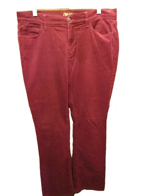 WOMENS OLD NAVY MAROON CORDUROY PANTS SIZE 8 INSEAM 32" WAIST FLAT 17" - Image 1 of 4