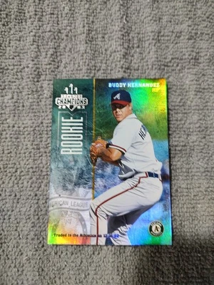 buddy hernandez 2003 donruss champions rookie rainbow braves #298 14/25 - Image 1 of 2
